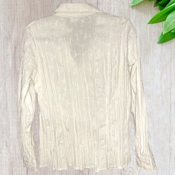 Denver Hayes White Womens Button Down V Neck Shirts Long Sleeve. - Picture 8 of 14